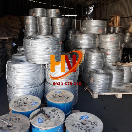 Cáp Thép Bọc Nhựa Căng Lưới Ao Tôm