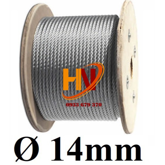 Cáp Thép Bọc Nhựa 14mm (Phi 14)