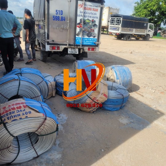 Cáp Thép Bọc Nhựa Căng Lưới Ao Tôm