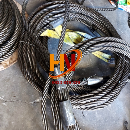 SLING CÁP THÉP BẤM CHÌ ( 2 CỤC CHÌ 1 ĐẦU) 