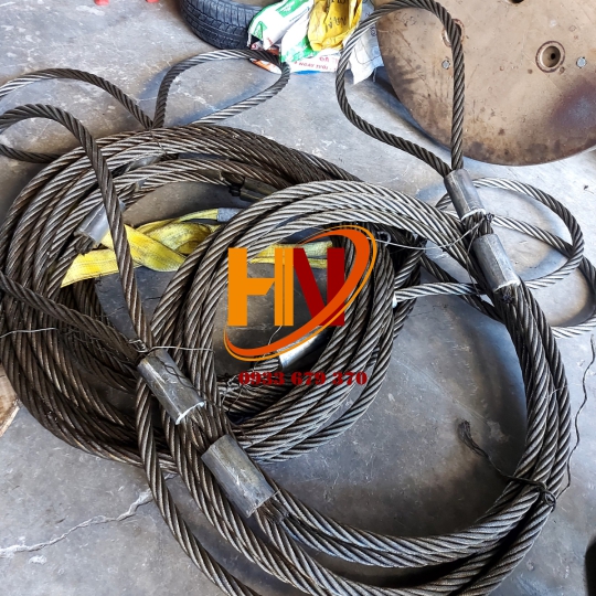 SLING CÁP THÉP BẤM CHÌ ( 2 CỤC CHÌ 1 ĐẦU) 