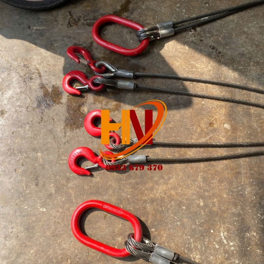SLING CÁP THÉP CẨU HÀNG 2 CHÂN | NHẬN GIA CÔNG THEO YÊU CẦU KHÁCH HÀNG