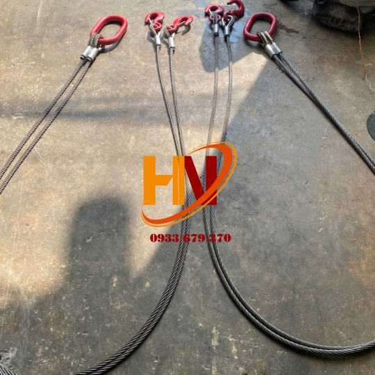 SLING CÁP THÉP CẨU HÀNG 2 CHÂN | NHẬN GIA CÔNG THEO YÊU CẦU KHÁCH HÀNG