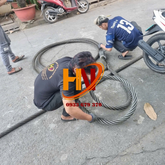 CÁP THÉP D48MM CHẦU BẤM CHÌ 2 ĐẦU 