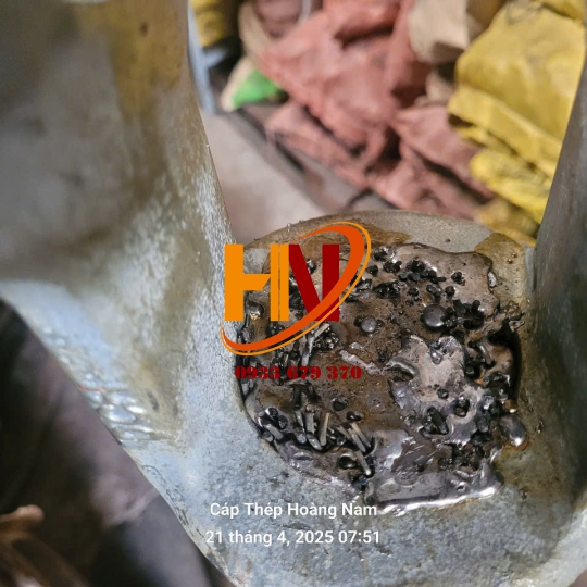 ĐỔ CHÌ ĐẦU SOCKET CÁP THÉP